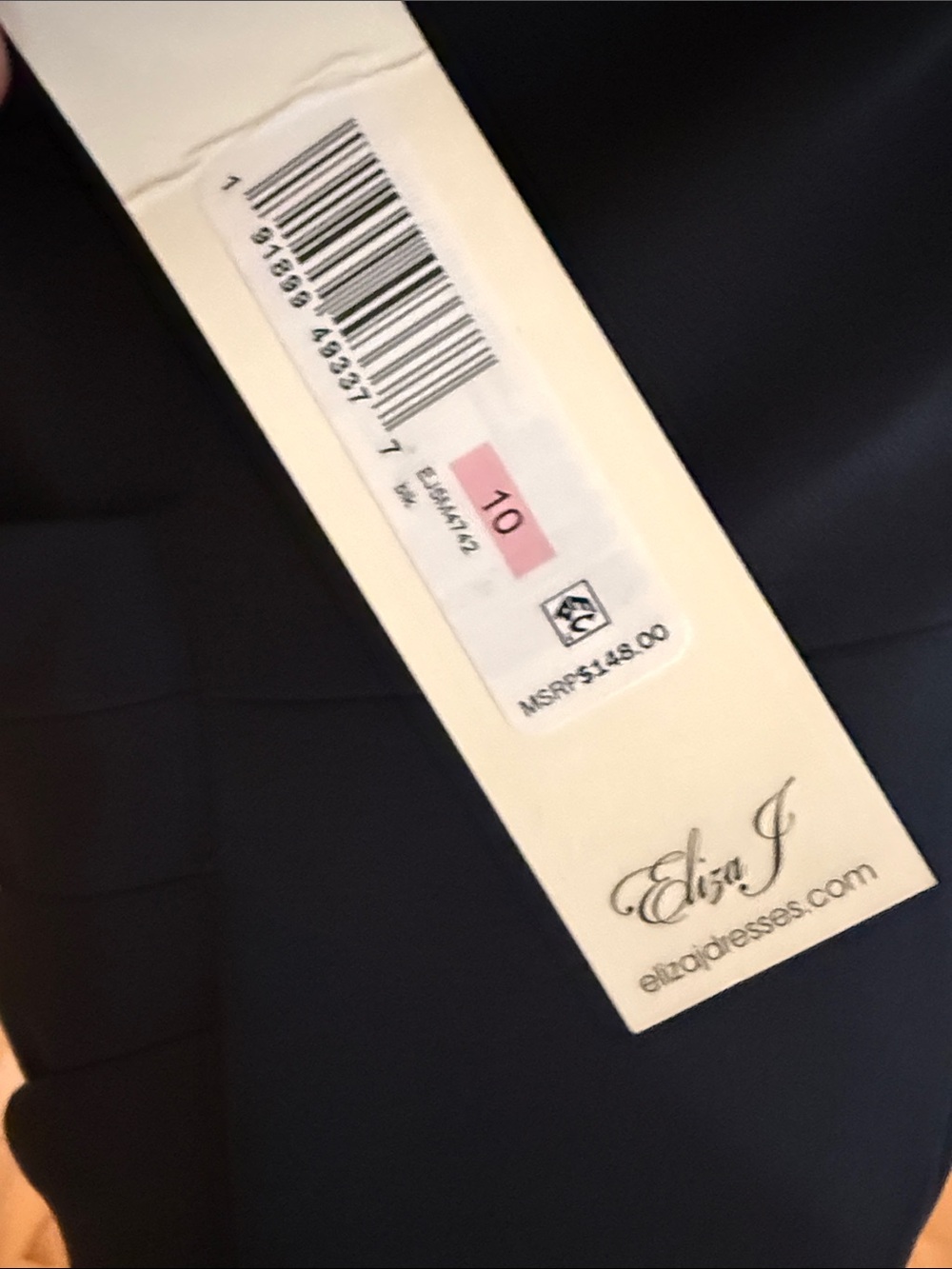 Eliza J Black Sheath Dress with Mesh Yoke and Floral Appliqué - Picture 2 of 5
